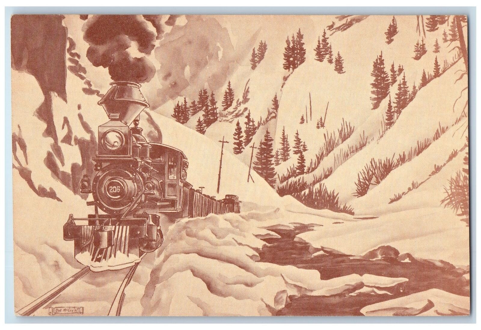 c1960s Heading For Silverton In The Dead Of Winter Colorado CO McCoy Postcard