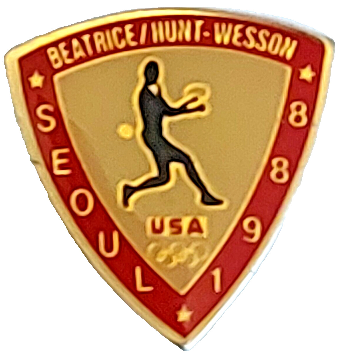 Olympics 1988 Seoul Beatrice/Hunt-Wesson Tennis Lapel Pin