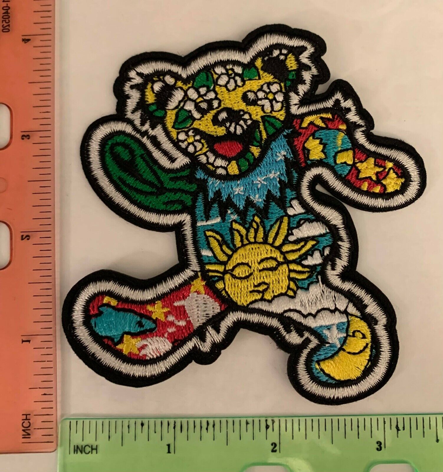 The Grateful Dead Bear Iron-on Embroidered Hard Rock Band Patch #250
