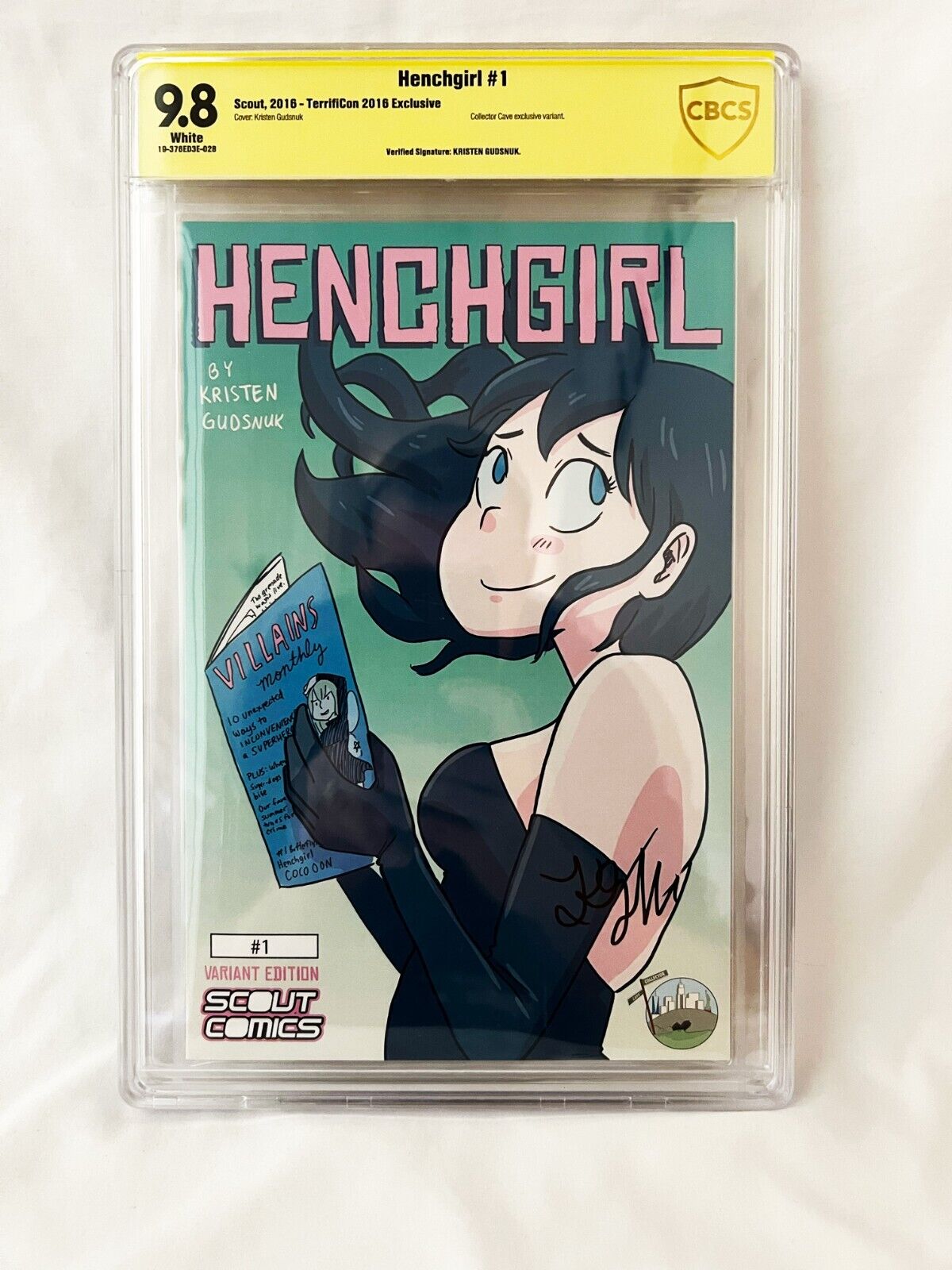 Henchgirl #1 CBCS 9.8 Signed By Kristen Gudsnuk TerrifiCon 2016 Exclusive
