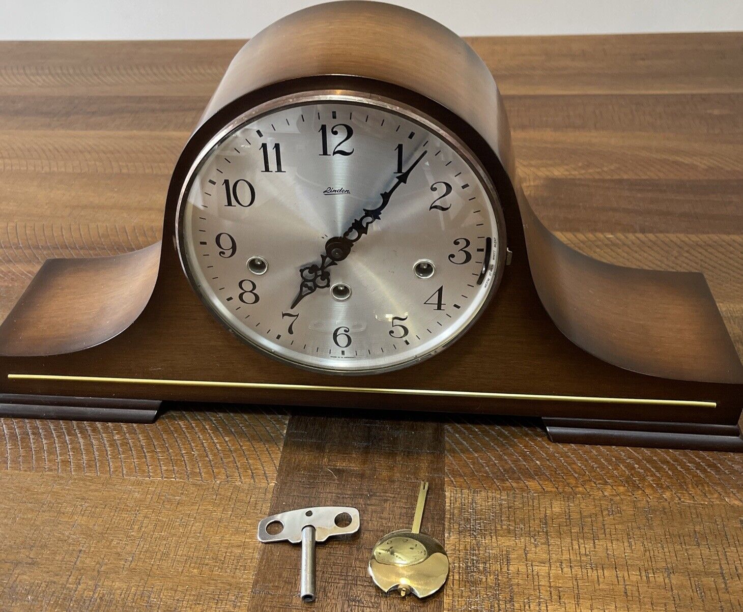 Vintage Linden Triple Chime Mantle Clock (1051-020) Needs Work