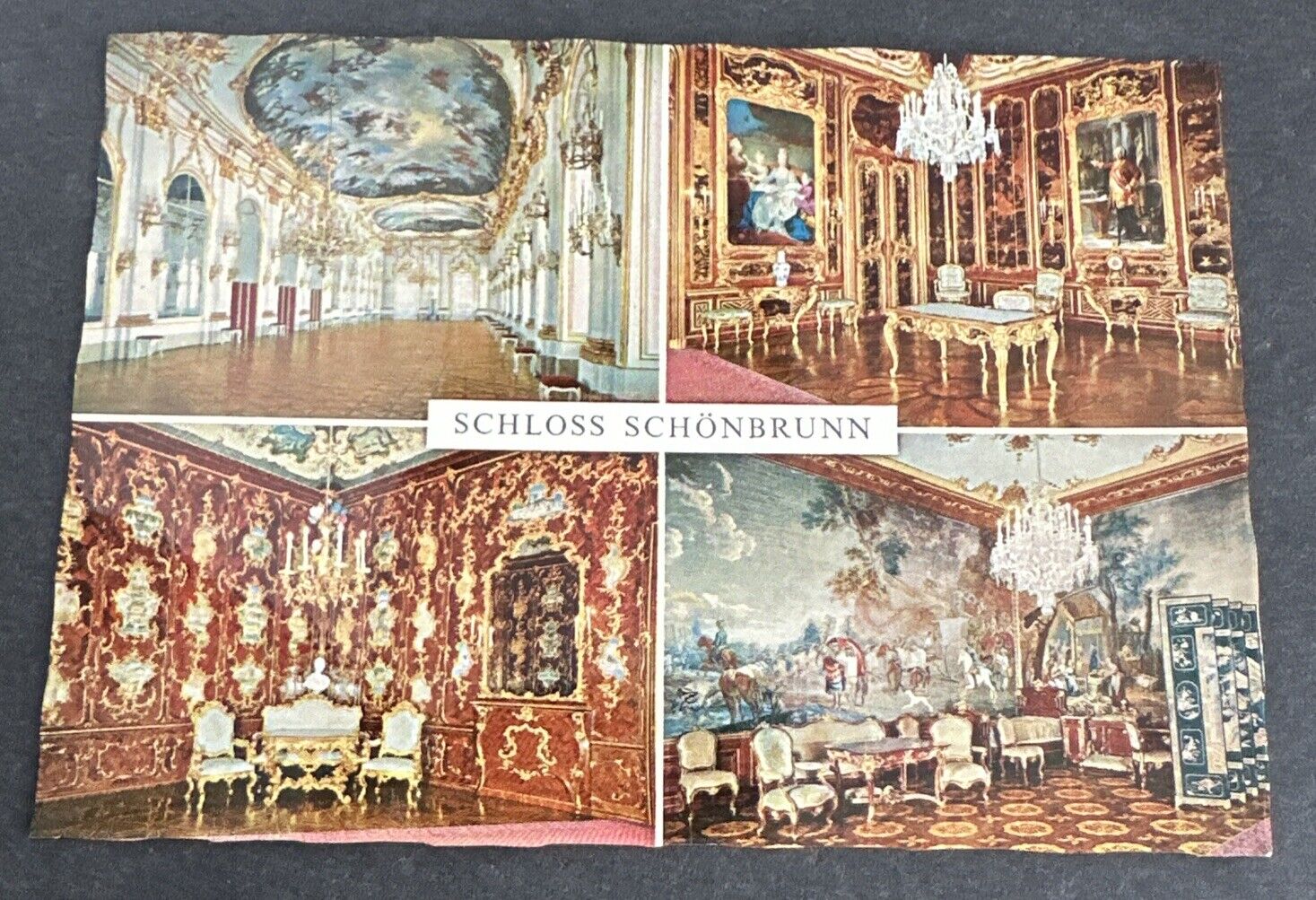 Postcard: 4 Views, Schloss (Palace)  Schonbrunn