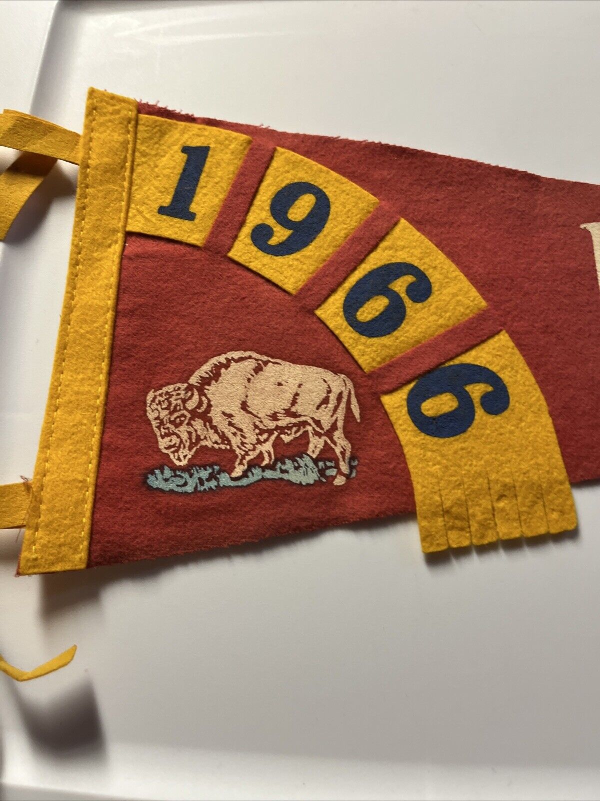 Vintage 1966 Pennant Flag Buffalo N.Y.