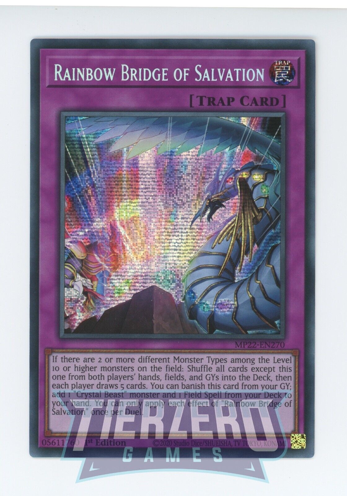 Yugioh MP22-EN270 Rainbow Bridge of Salvation Prismatic Secret Rare 1st Edition