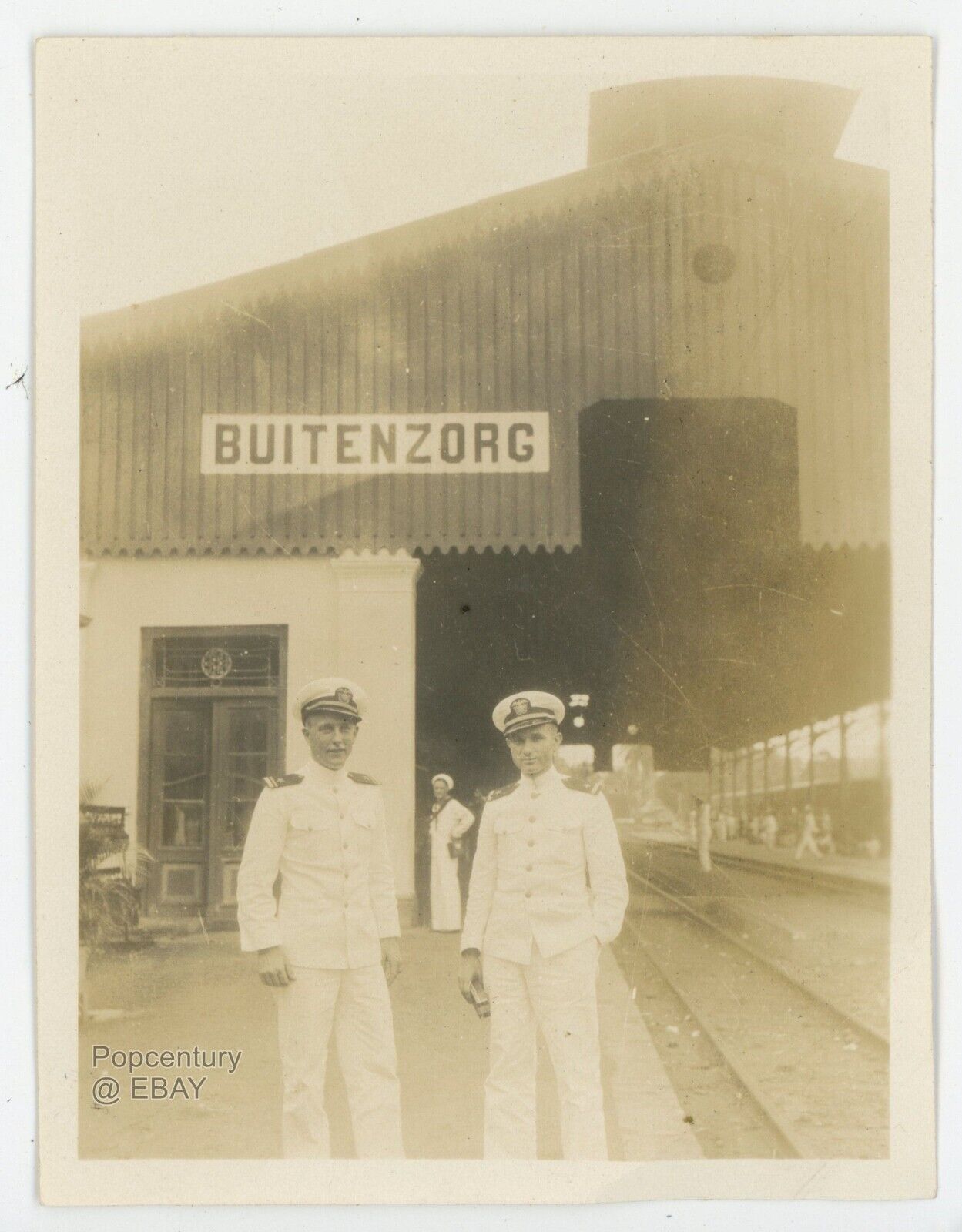 Vintage 1929 Photograph US Navy Indonesia Batavia JAVA Train Station BOGOR Photo