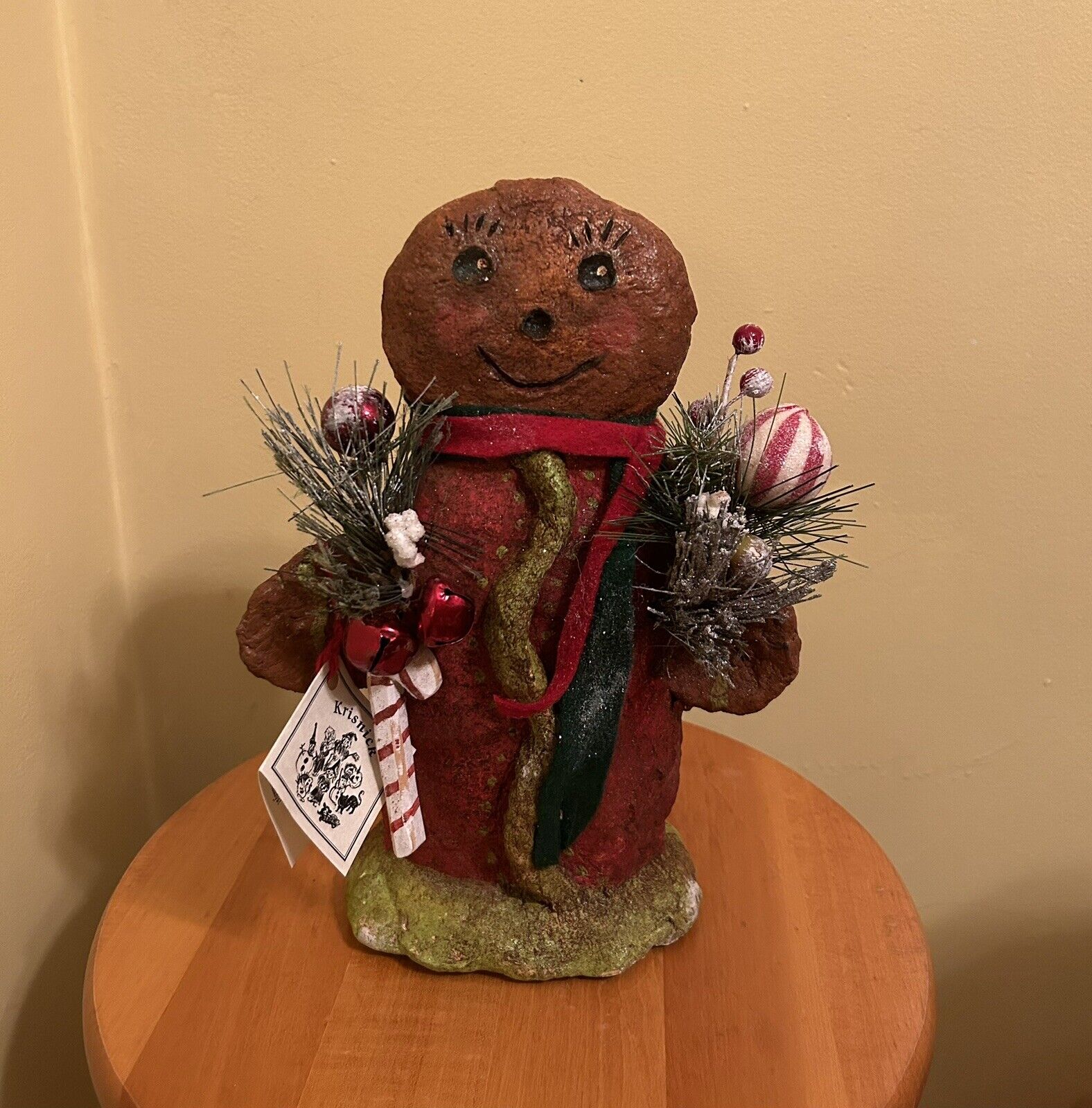 Thomas Panetta Krisnick Vtg Folk Art Inspired Gingerbread Man Signed By Artist