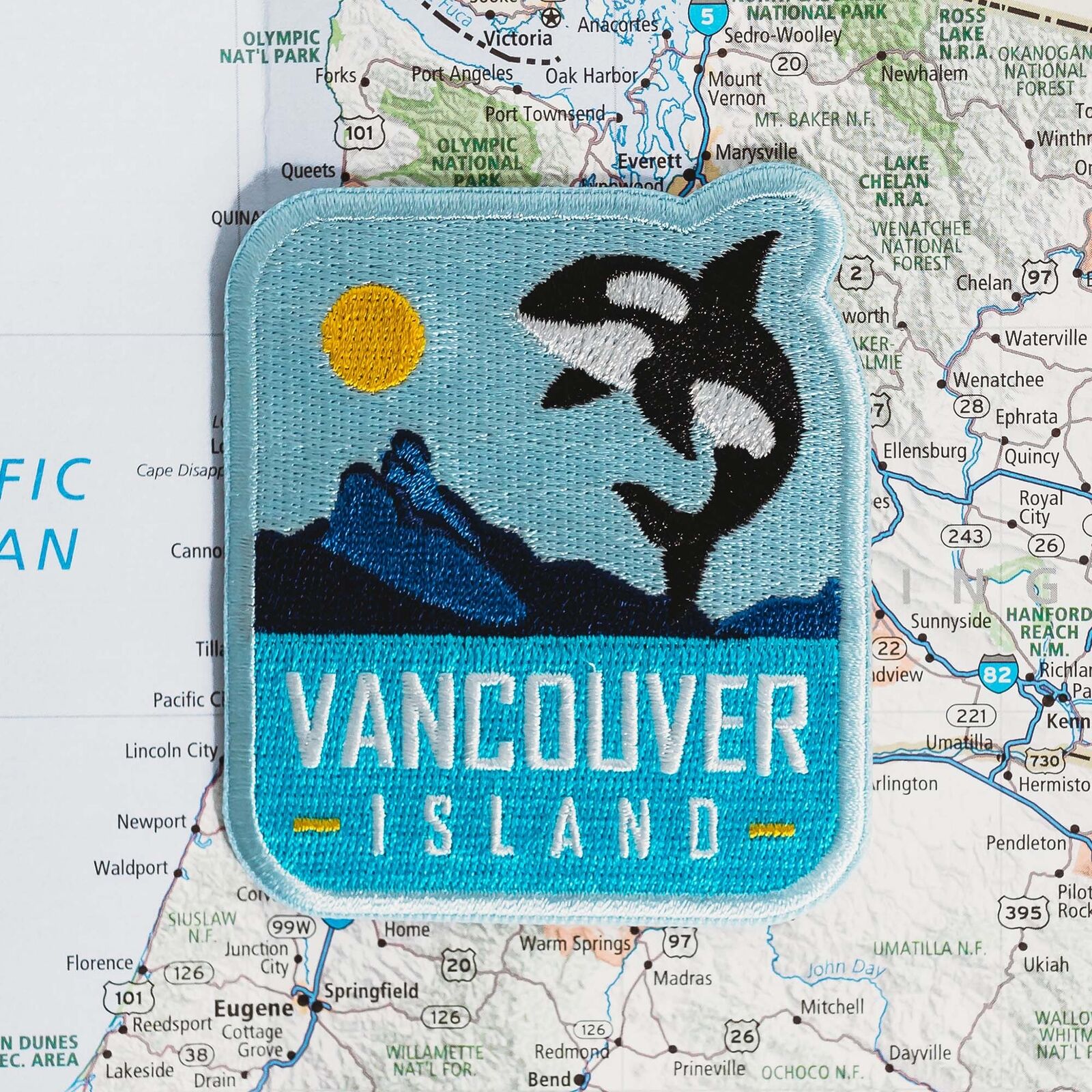 Vancouver Island Iron on Travel Patch - Great Souvenir or Gift for travellers