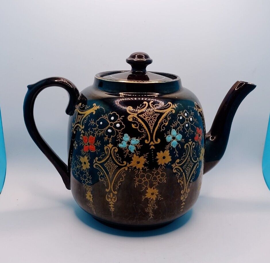 Vintage Tea Pot Gibson & Sons Handpainted Made In Burslem England