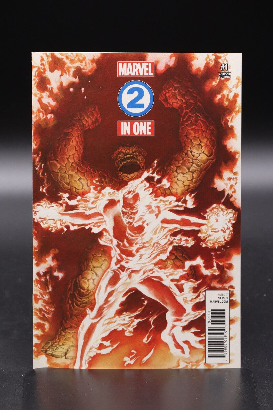 Marvel Two-In-One (2018) #1 Alex Ross 1 In 50 Human Torch Variant Cover NM-