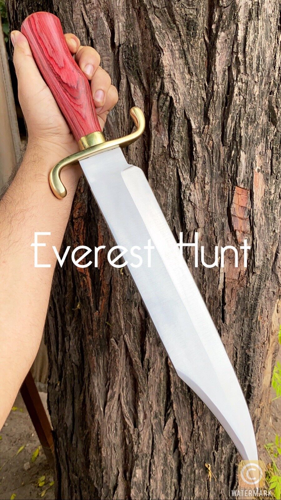 20'' Everest Massive Big custom Old West Bowie Hunting Knife - Quality w/Sheath