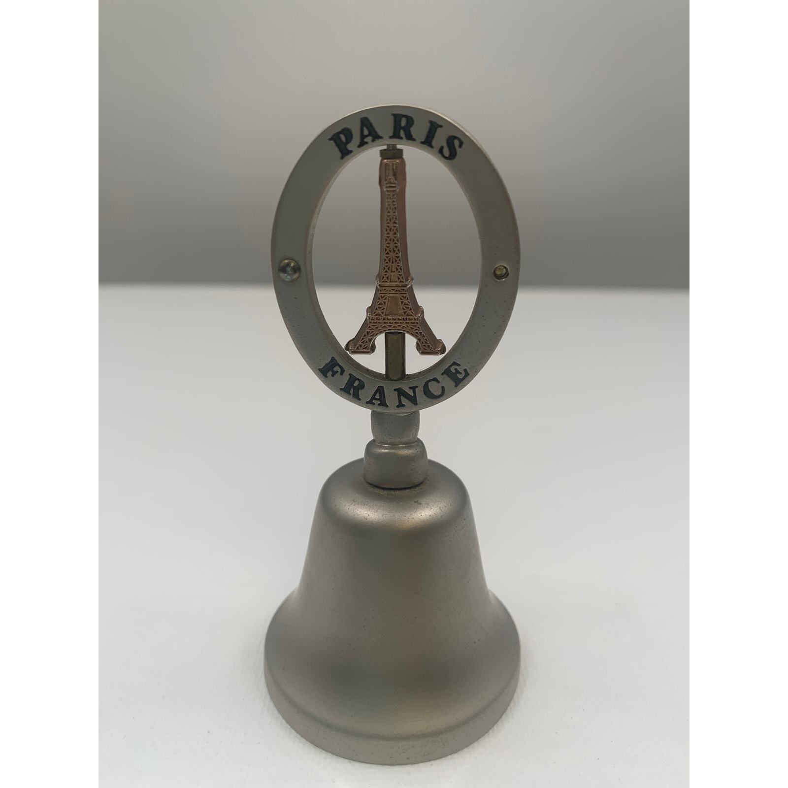 Vintage 3D Silver Metal Paris France Souvenir Bell 3.5”