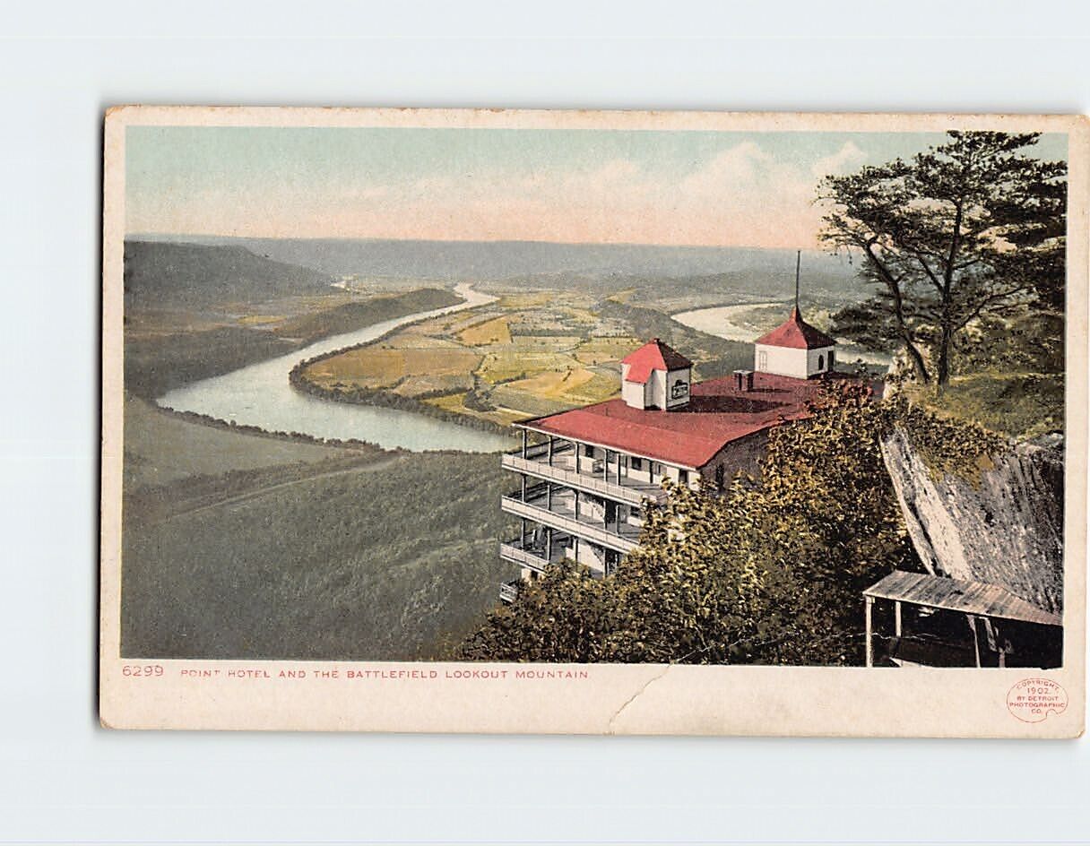 Postcard Point Hotel And The Battlefield, Lookout Mountain, Georgia