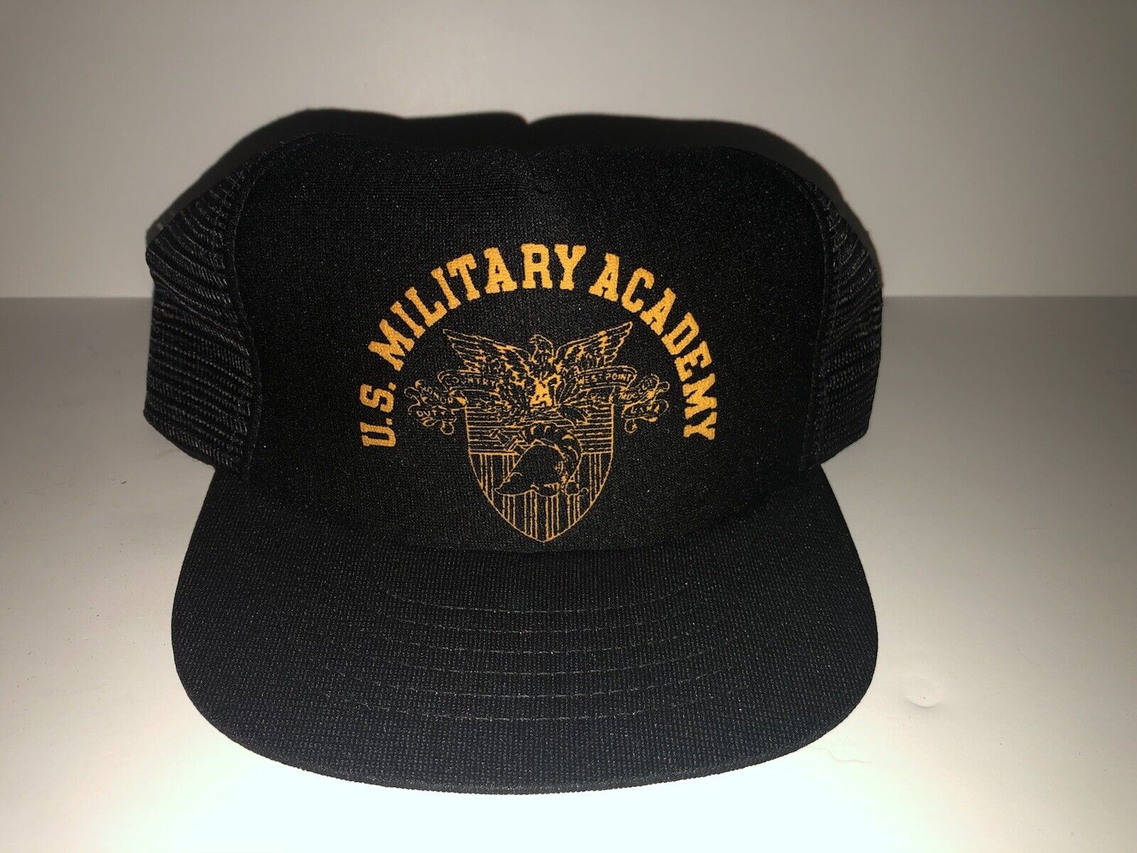 VINTAGE U.S. Military Academy 70s 80s SnapBack Trucker Hat One Size