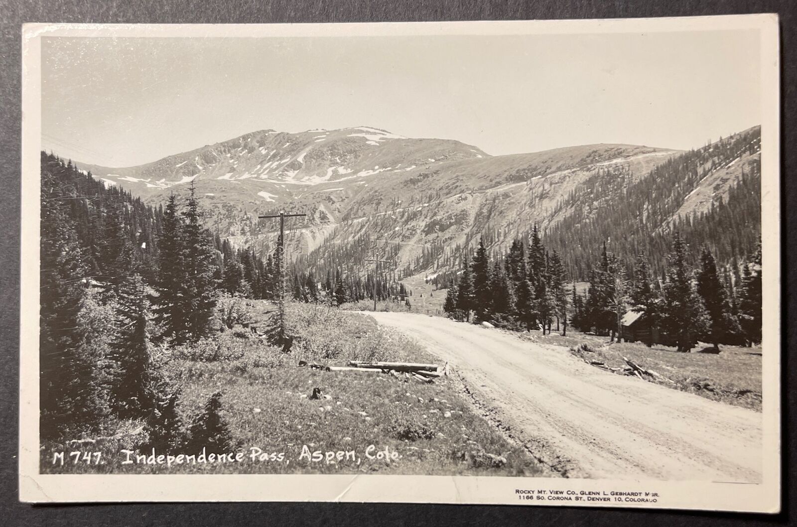 Independence Pass Aspen Colorado RPPC Rocky Mt View Co M 747