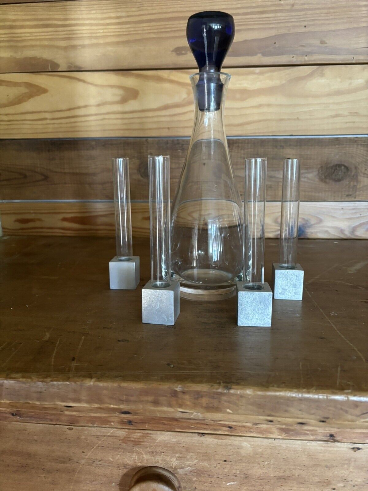 Decanter with shot glasses