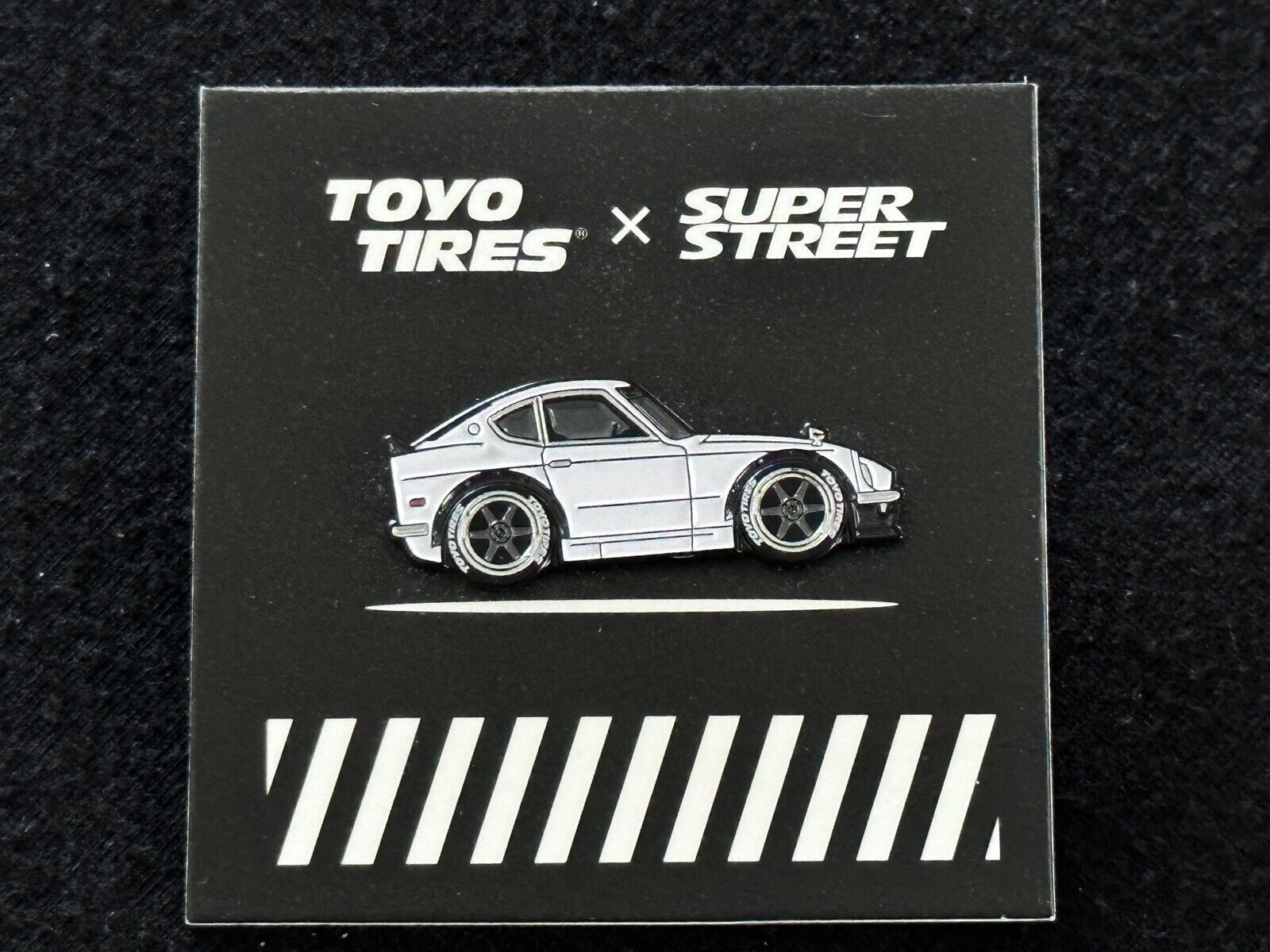 Leen Customs x Super Street x Toyo Tires White Datsun 260z Pin Ltd Ed 86/200