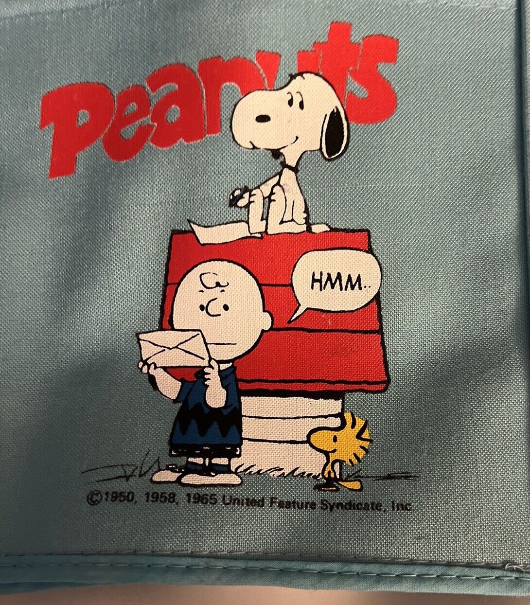 New Vintage Snoopy Woodstock Schulz Peanuts Canvas Tote Bag 1960s Charlie Brown