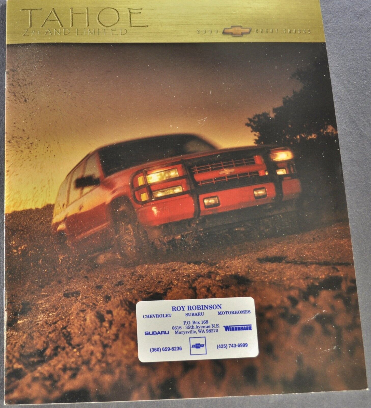 2000 Chevrolet Tahoe Truck Catalog Brochure Limited Z71 4x4 Excellent Original