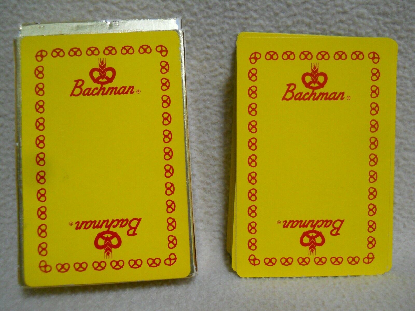 Vintage Bachman Pretzel Advertising Playing Cards / Pinochle 