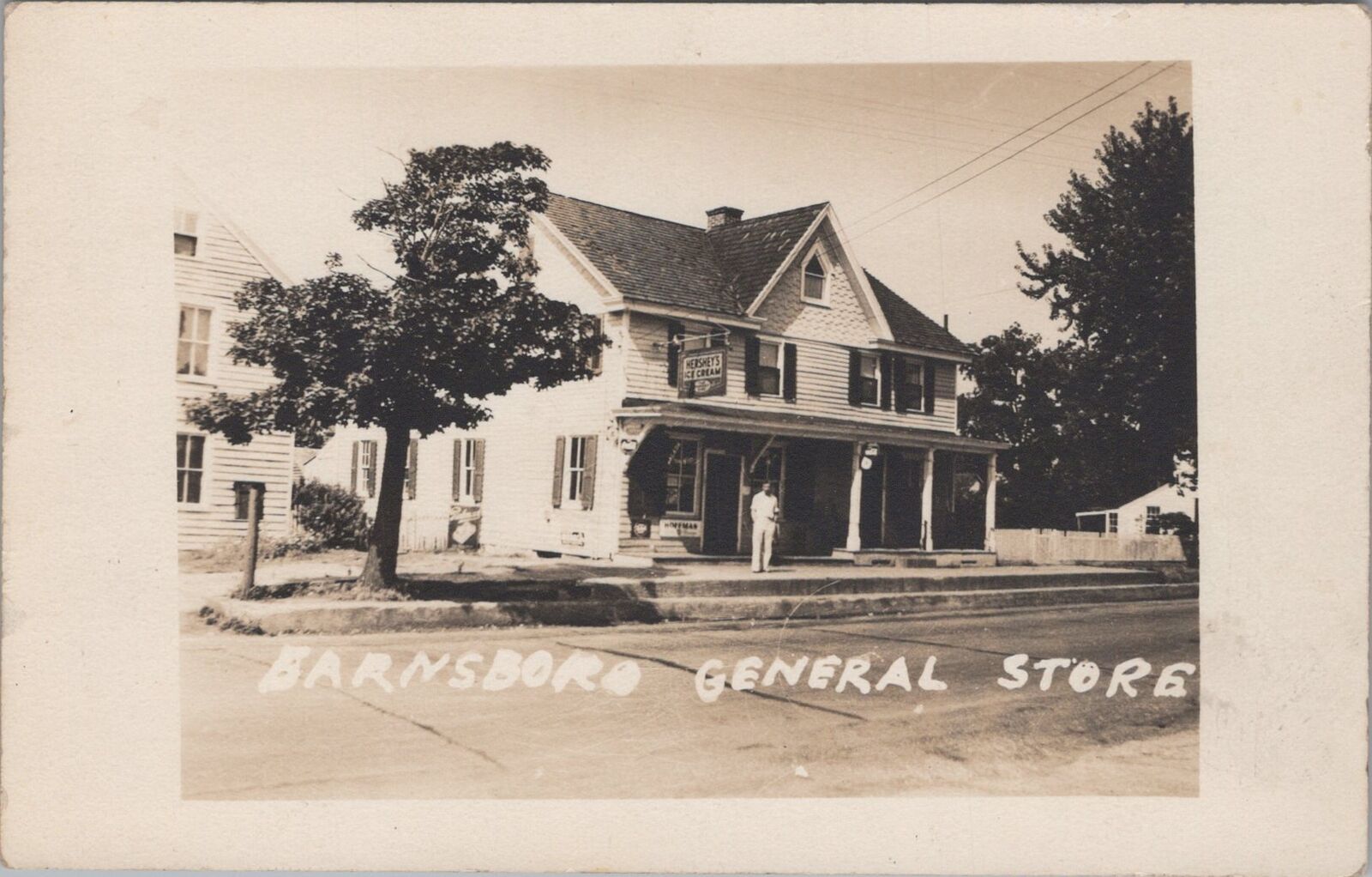Store Hershey's Ice Cream Barnsboro New Jersey c1920s RPPC Photo Postcard