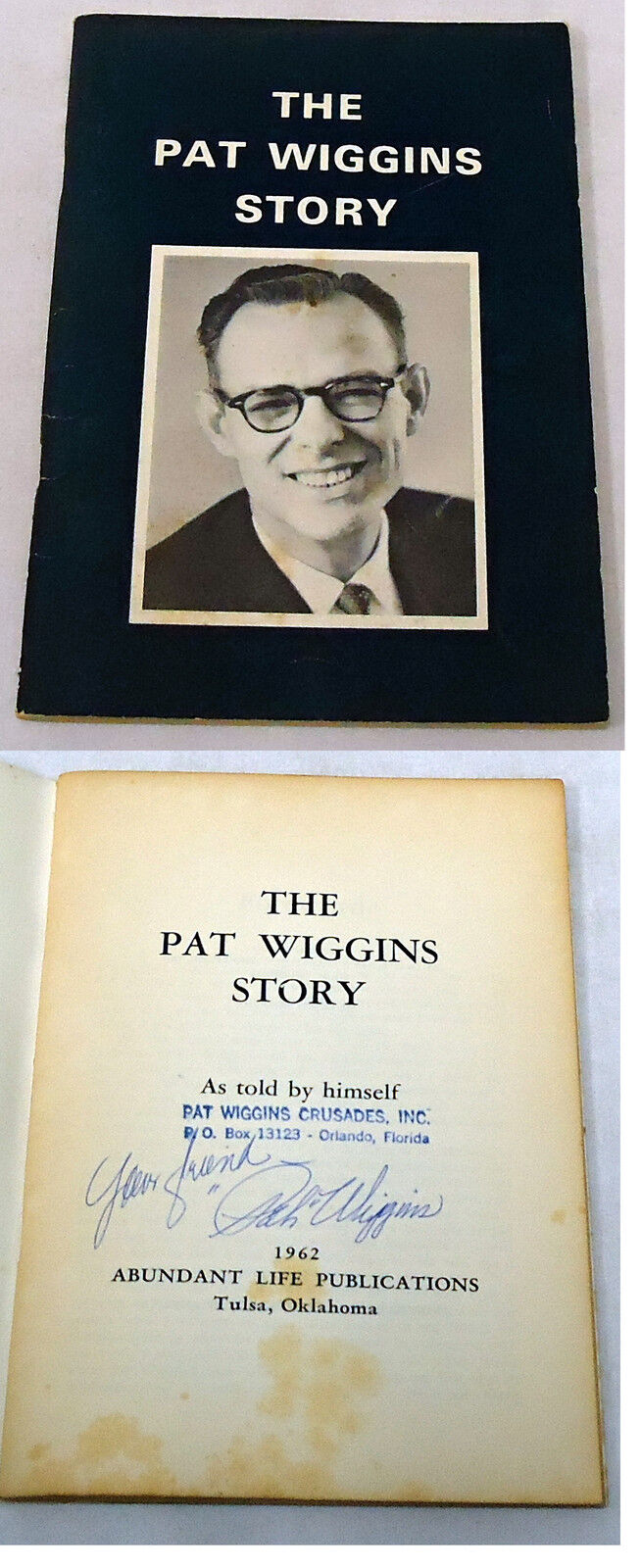1962 The PAT WIGGINS Story ~ SIGNED 