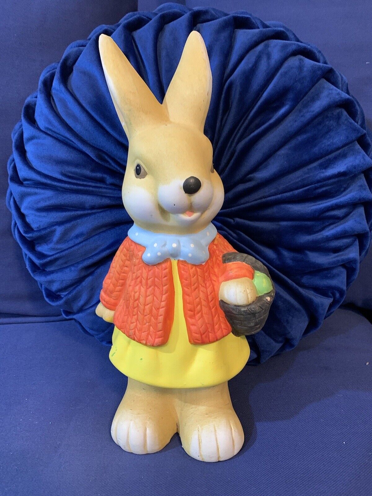 Vintage 1960s Bunny Rabbit Spring Easter 12” Figurine Large Statue Japan