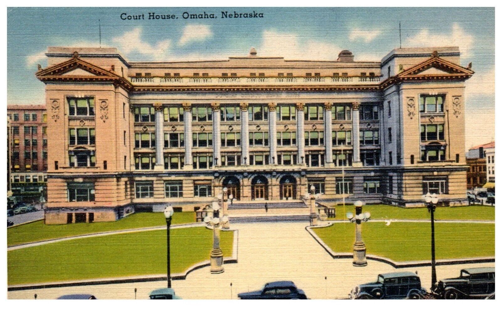 Omaha Nebraska NE Couth House Linen Postcard 1951