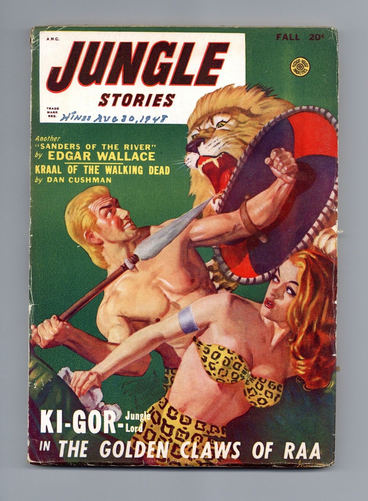 Jungle Stories Pulp 2nd Series Sep 1948 Vol. 4 #4 VG