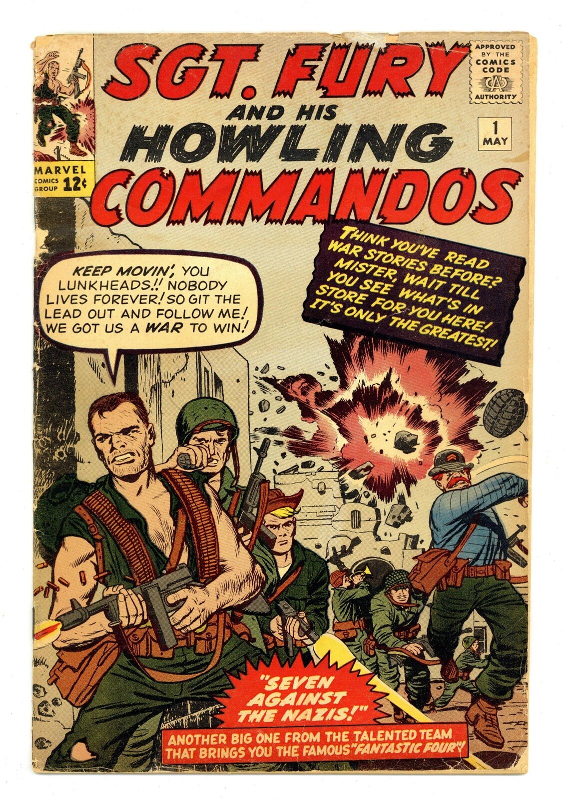 Sgt. Fury #1 GD+ 2.5 1963 1st app. Sgt. Fury and his Howling Commandoes