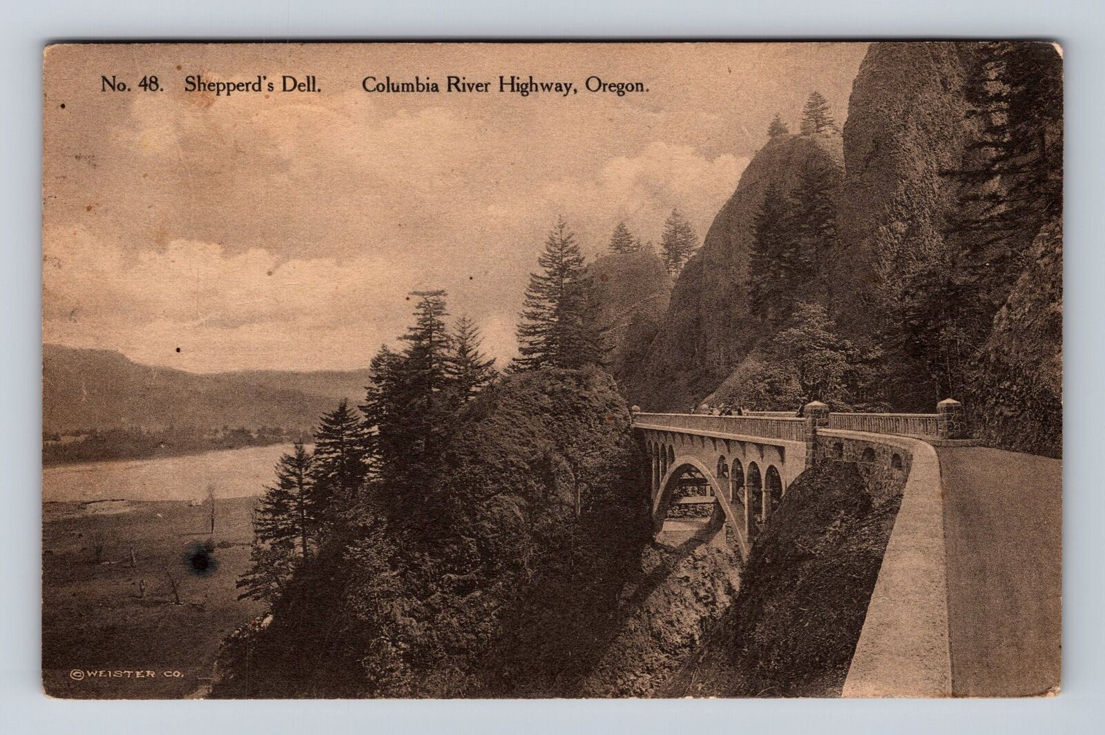 Corbett OR-Oregon, Columbia River Hwy, Shepperd's Dell, Vintage Postcard