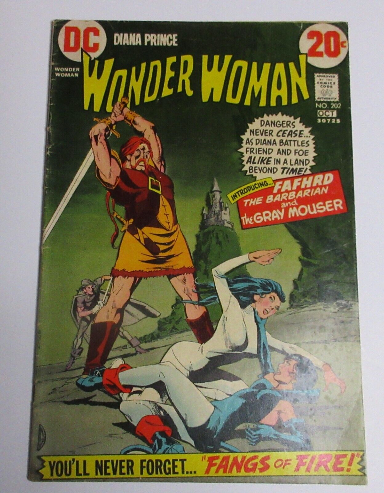 DC Comics Wonder Woman #202 Bronze Age 1972 Fafhrd Gray Mouser
