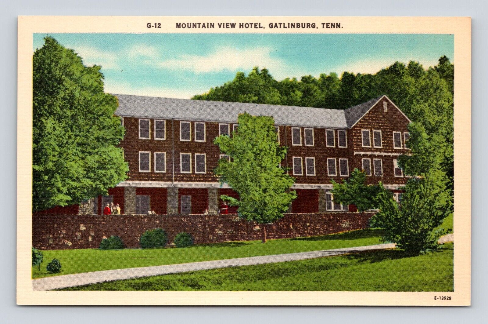 Old Postcard Mountain View Hotel Gatlinburg TN Tennessee c1930-1940s #3