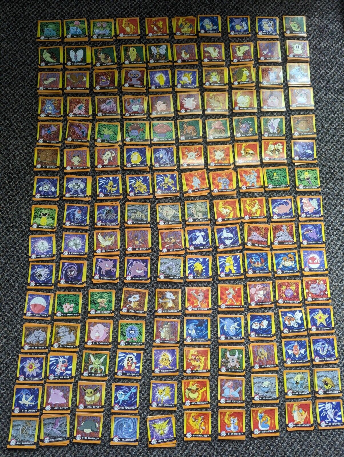 Full Set of 150- Artbox Series 1 Pokemon Stickers from 1999