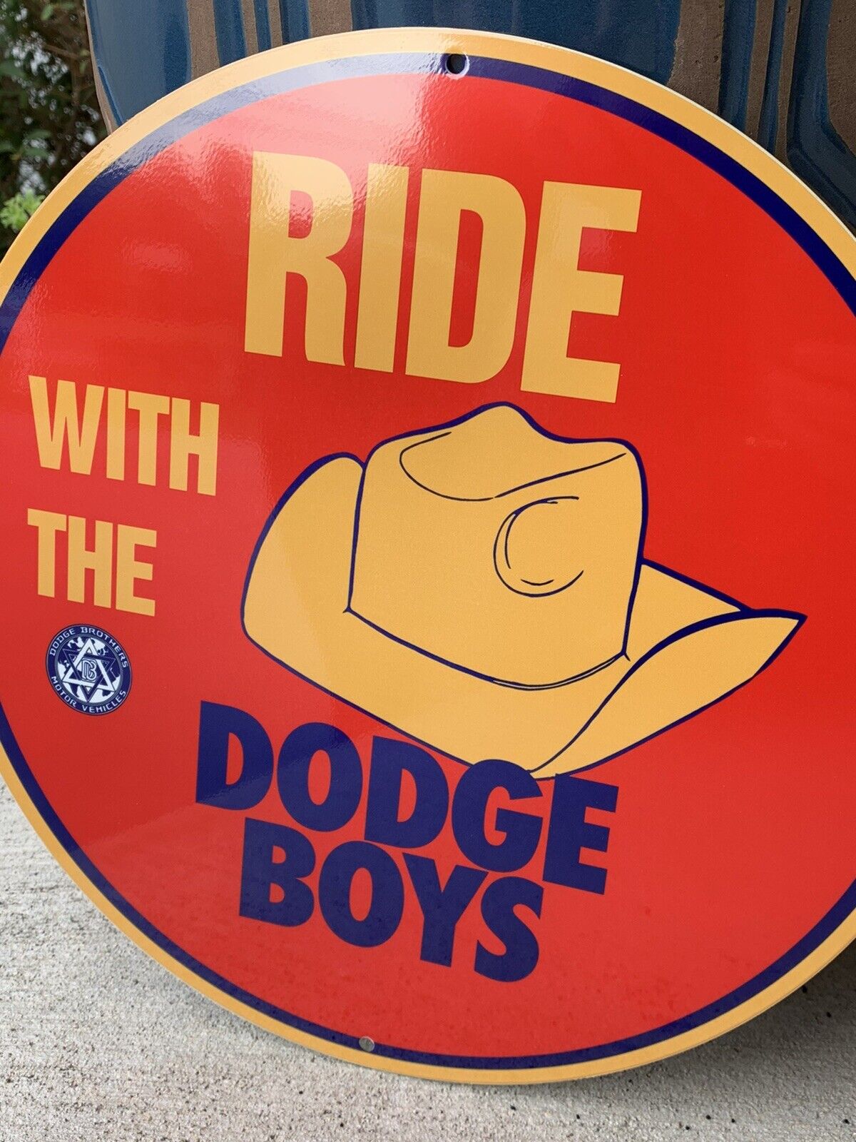 Vintage Style Ride With Dodge Boys Brothers  Metal Heavy Steel Quality Sign