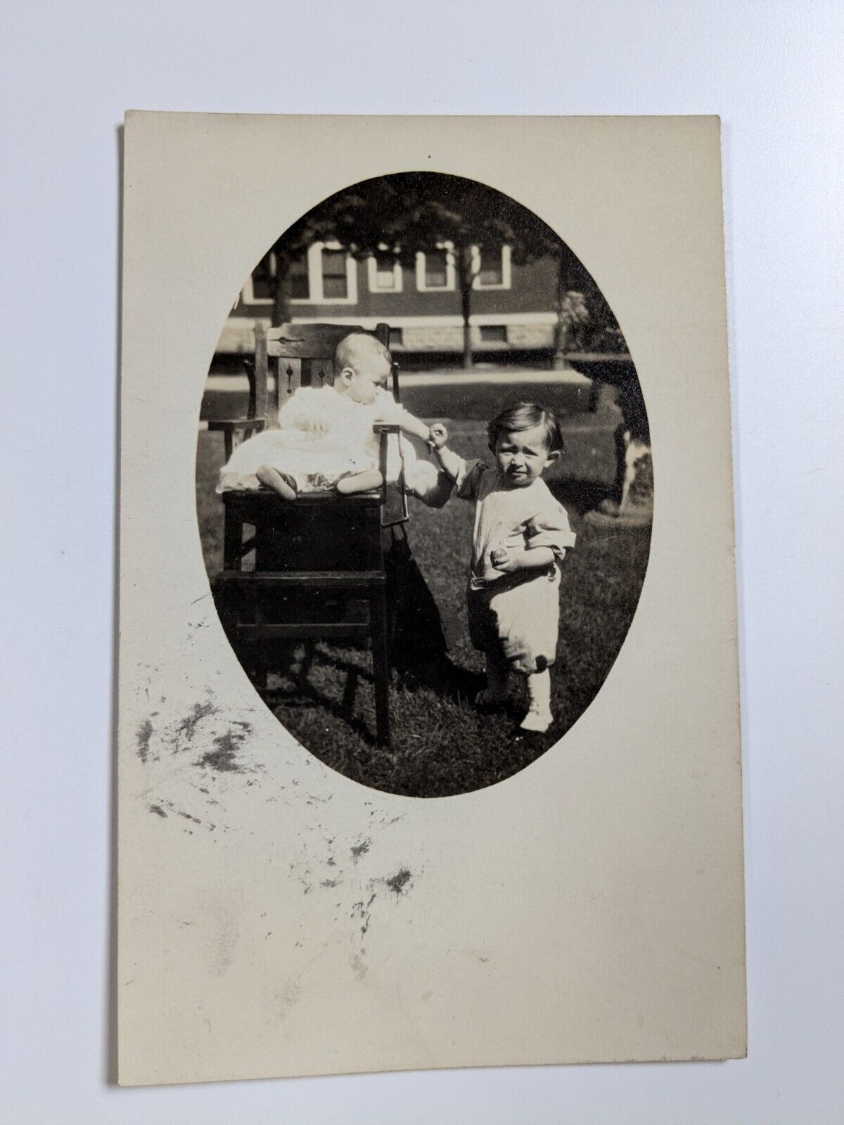 Vintage RPPC Postcard Baby & Toddler Sandusky Ohio 1909 PC5