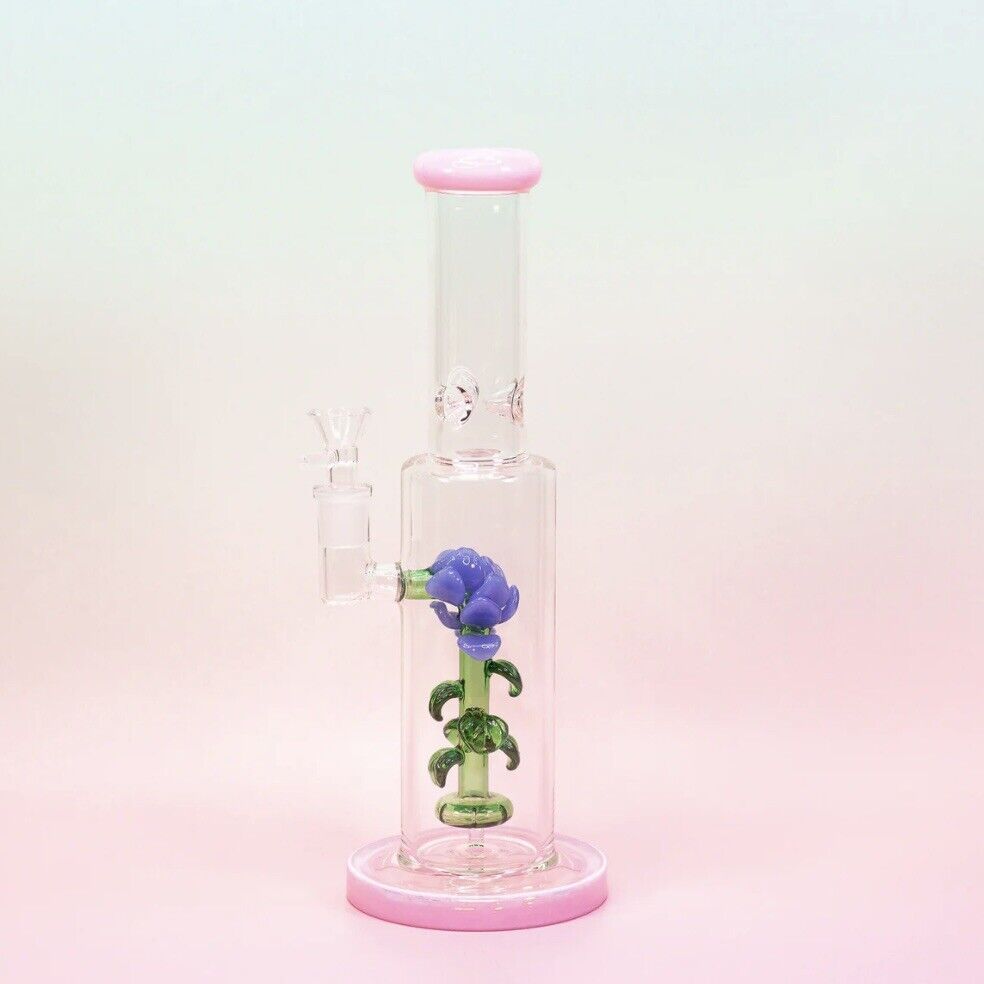 Blue Rose Bong with Pink Accents; Beauty and the Beast