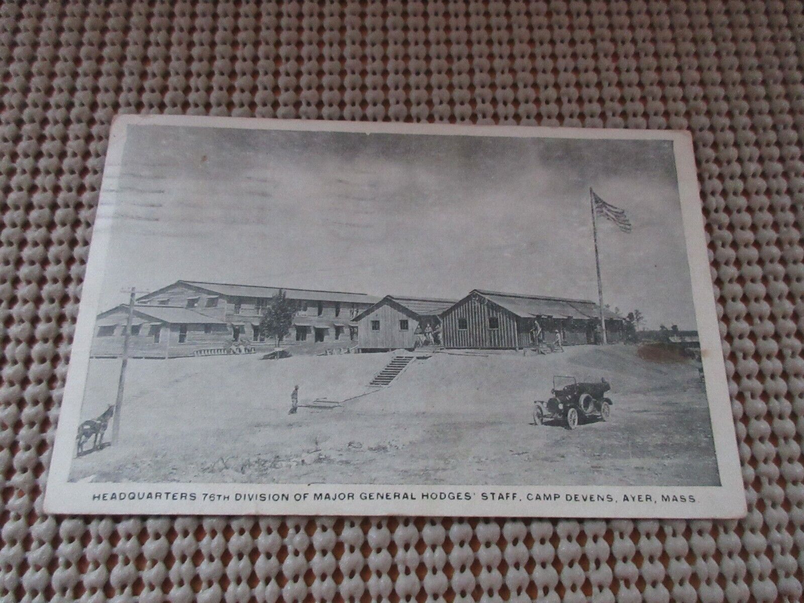 Headquarters 76th Division, Camp Devens, Ayer, Mass Postcard
