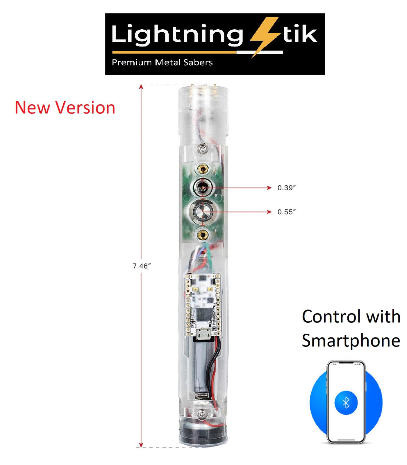DIY LED Pixel Lightsaber Electronics Xenopixel v3 Soundboard 34 Fonts Bluetooth