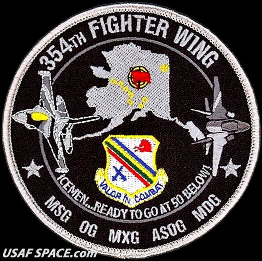 USAF 354th FIGHTER WING -ICEMEN READY TO GO AT 50 BELOW- Eielson AFB, AK -PATCH
