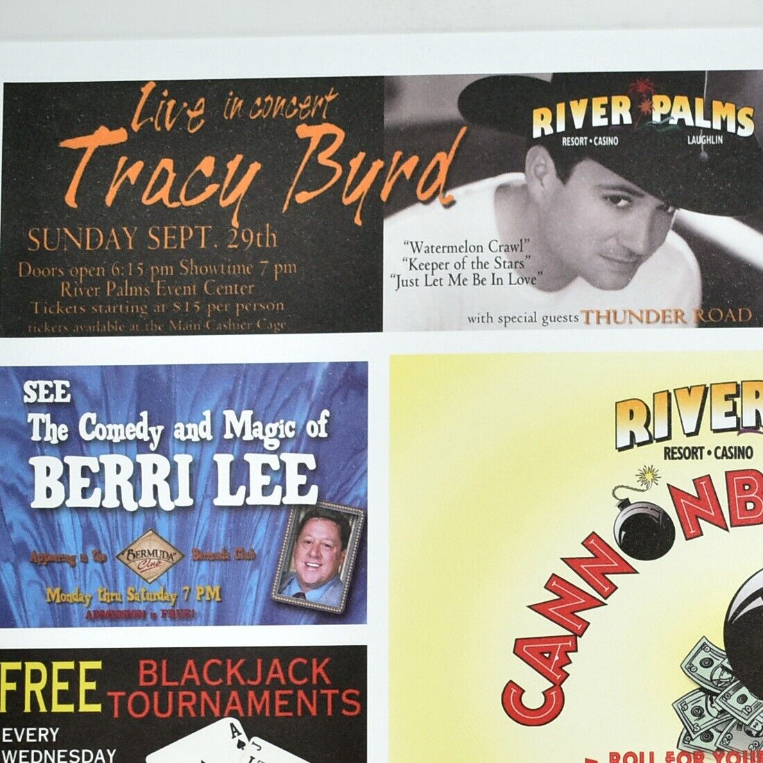 1990s River Palms Resort Tracy Byrd Berri Lee Joey & Maria's Comedy Laughlin NV