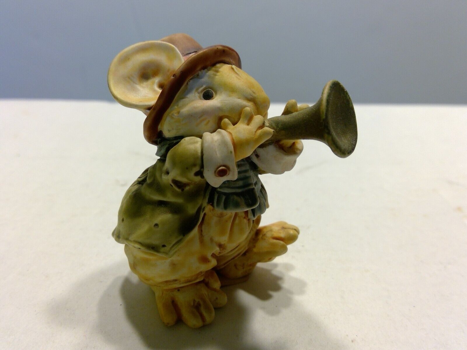 GANZ Little Cheeser Mouse Mice Grandpa Playing Horn Figurine