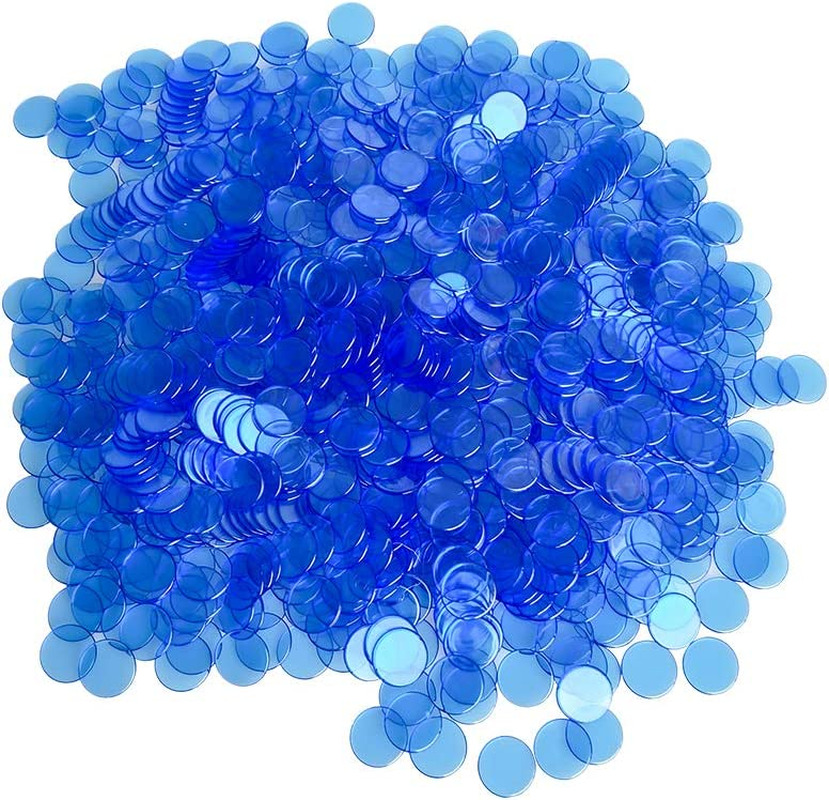 YH Poker Yuanhe 1000 Pieces 3/4 inch Transparent Bingo Chips (Several Colors Ava