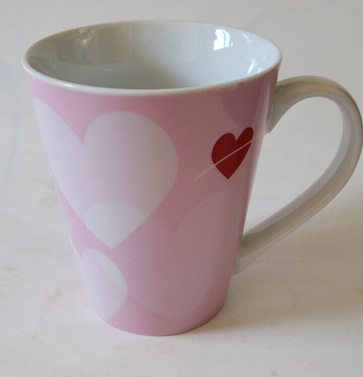 Starbucks Coffee Mug Valentine Day 2014 Heart White Pink Red Collectible Mugs