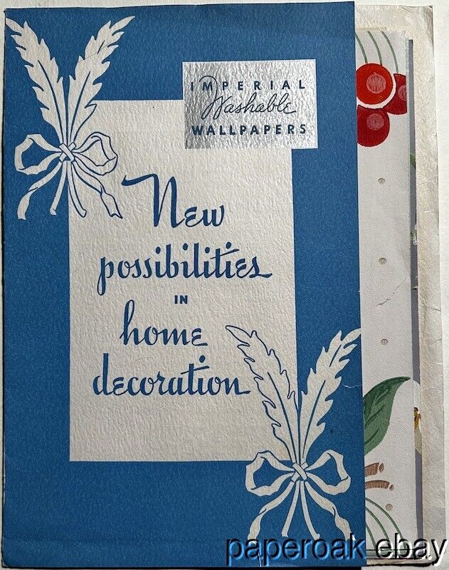 ca1930\'s Imperial Washable Wallpaper Sample Folder