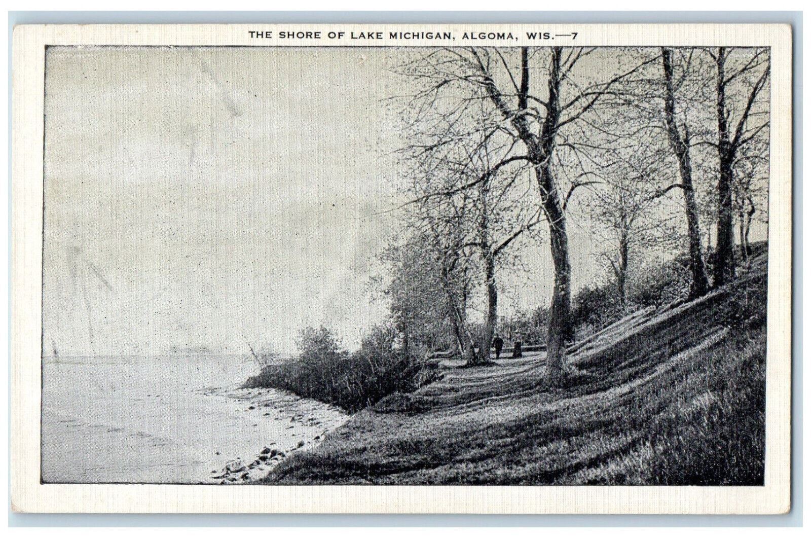 c1950's The Shore of Lake Michigan Algoma Wisconsin WI Vintage Postcard