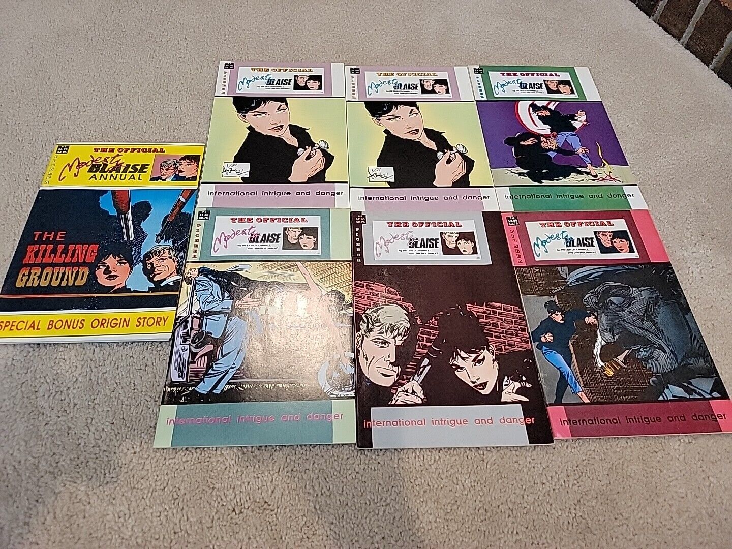 Pioneer Comics The Official Modesty Blaise LOT Plus Annual 