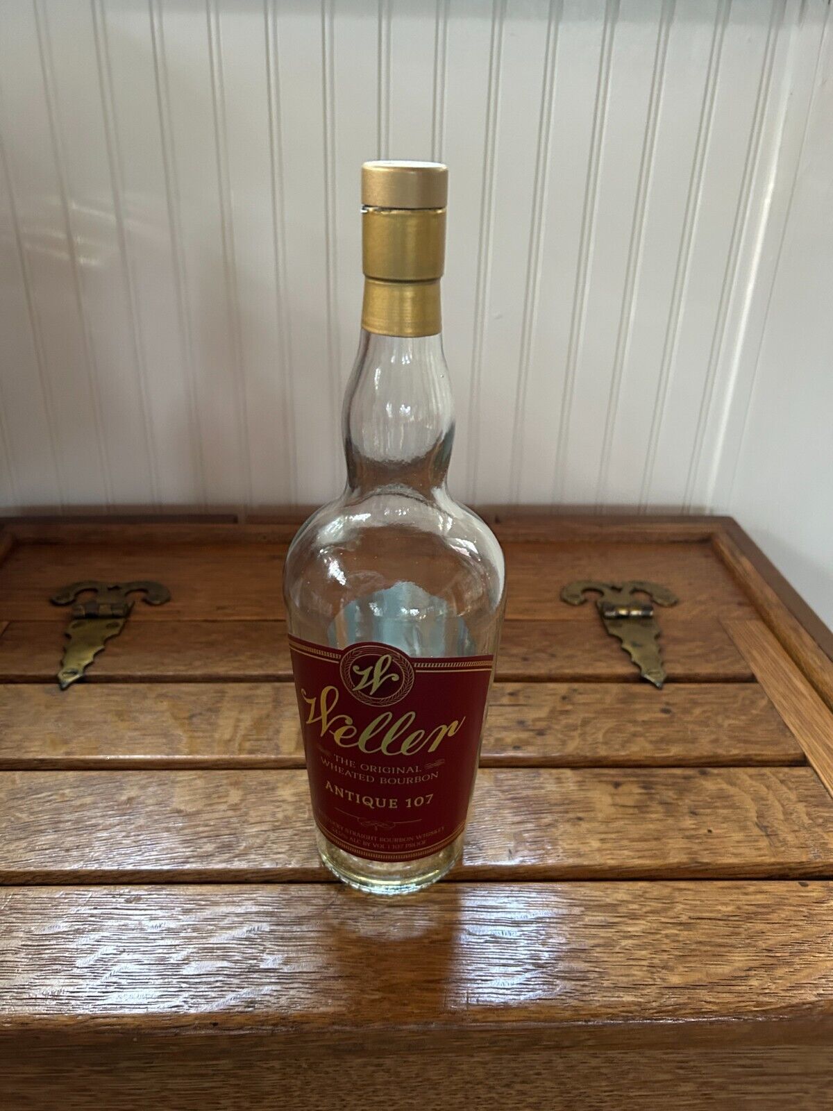 Weller Antique 107 Kentucky Straight Bourbon Whiskey Cork EMPTY 750ml Bottle 