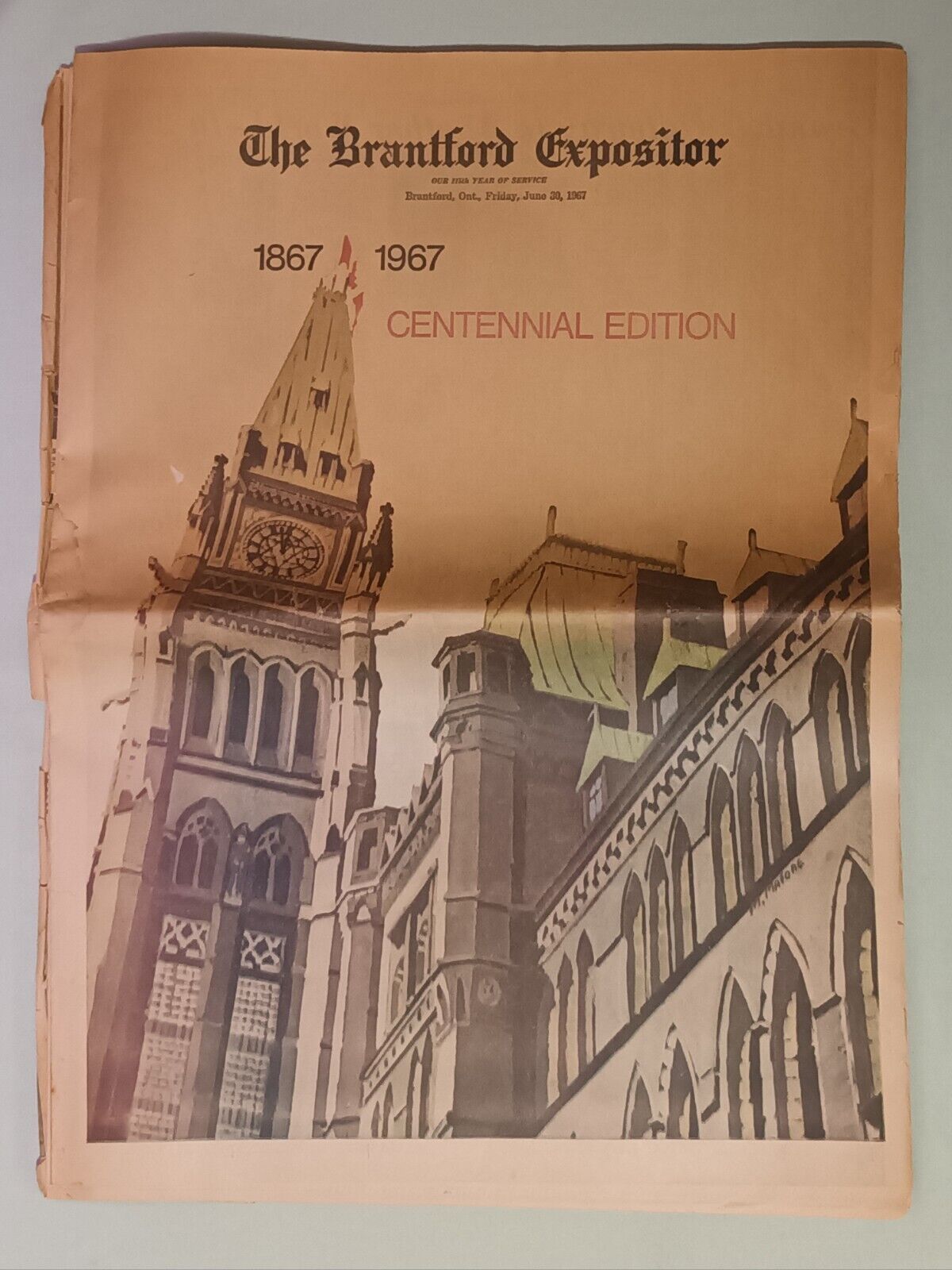 1867-1967 Centennial Edition The Brantford Expositor Newspaper