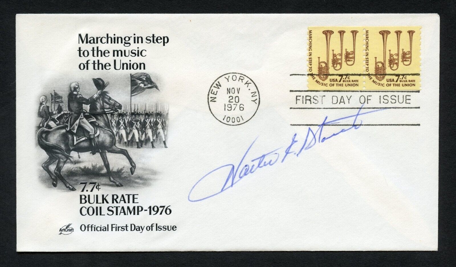 Walter E. Starck d2010 signed autograph auto First Day Cover WWII ACE USAAF