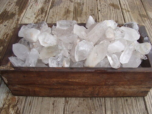 500 Carat Lots of Unsearched Quartz Crystal Points + a FREE faceted gemstone